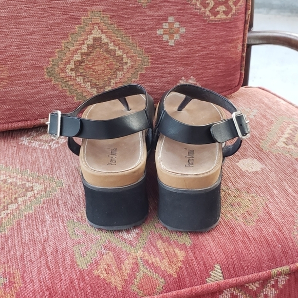 Pierre Dumas Black‎ Wedge Sandal - Picture 5 of 7